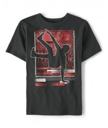 Childrens Place Black Boys Dancer Graphic Tee